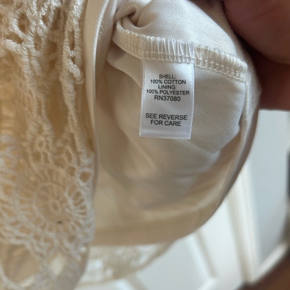 Coastal Cowgirl Boho Western Festival Cream Crochet Dress NWOT EST 1946 Sz L - Picture 9 of 12